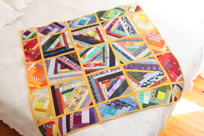 Liberated Log Cabin Rainbow Quilt And My Thoughts On Quilt As You