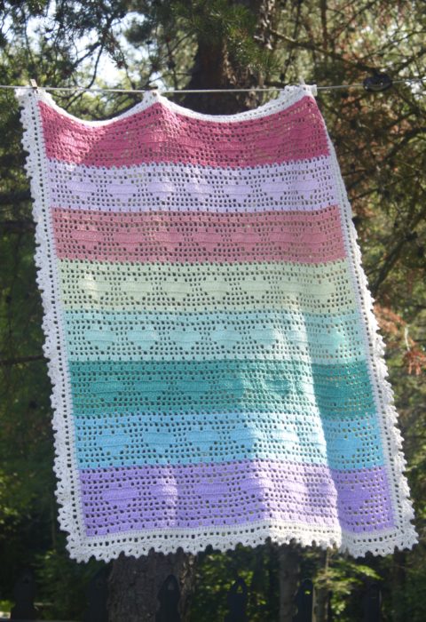 Pastel rainbow baby discount blanket