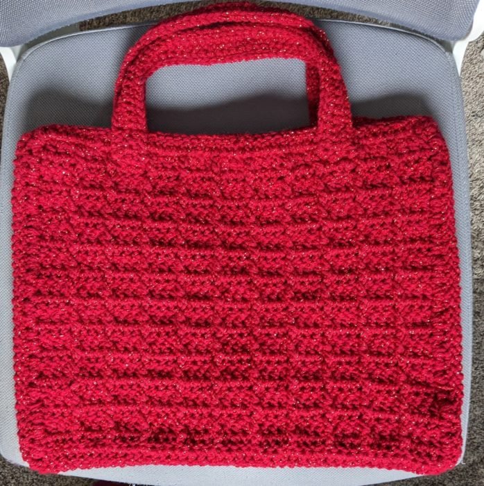 Crochet Pattern Yarn and Colors Striped Tote Bag 